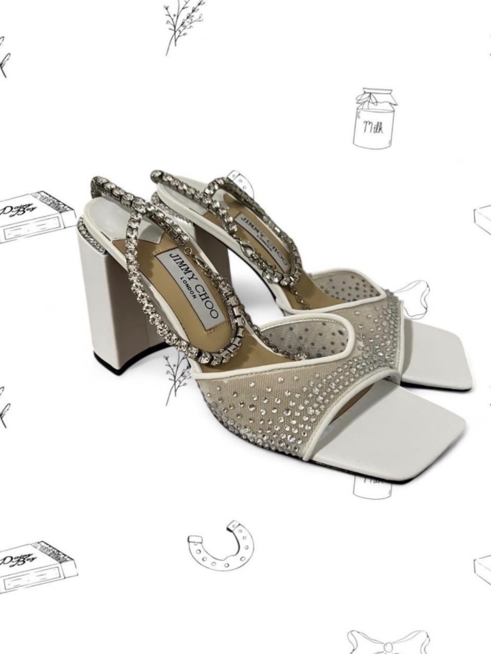 Jimmy Choo Saeda Sandal Block Heel 85 - Picture 4 of 6